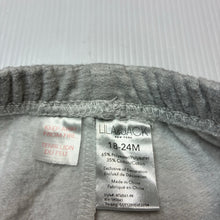 Load image into Gallery viewer, Unisex LILA &amp; JACK, grey marle fleece lined track pants, elasticated, FUC, size 2,  