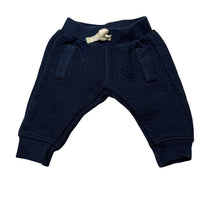 Load image into Gallery viewer, Unisex Anko, navy quilted pants / bottoms, elasticated, GUC, size 0000,  