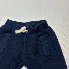 Load image into Gallery viewer, Unisex Anko, navy quilted pants / bottoms, elasticated, GUC, size 0000,  