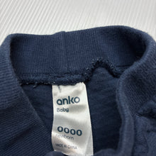 Load image into Gallery viewer, Unisex Anko, navy quilted pants / bottoms, elasticated, GUC, size 0000,  