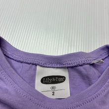 Load image into Gallery viewer, Girls Lily &amp; Dan, soft cotton tee / top, EUC, size 2,  