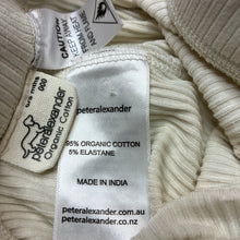 Load image into Gallery viewer, Unisex Peter Alexander, ribbed organic cotton blend leggings / bottoms, EUC, size 000,  