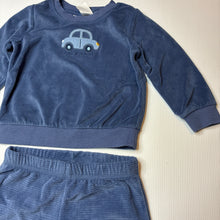 Load image into Gallery viewer, Boys Anko, blue velour pyjamas, car, FUC, size 1,  