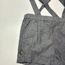 Load image into Gallery viewer, Boys Bardot Junior, chambray cotton suspender shorts, elasticated, NEW, size 2,  