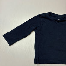 Load image into Gallery viewer, Unisex Anko, navy cotton long sleeve tee / top, EUC, size 1,  