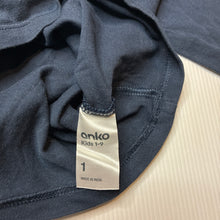 Load image into Gallery viewer, Unisex Anko, navy cotton long sleeve tee / top, EUC, size 1,  
