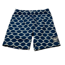 Load image into Gallery viewer, Unisex SANDY FEET, swim shorts, elasticated, EUC, size 4,  