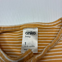 Load image into Gallery viewer, Boys Anko, soft feel stretchy striped tee / top, EUC, size 1,  