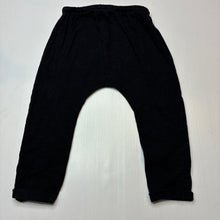 Load image into Gallery viewer, Unisex Dymples, black lightweight organic cotton pants / bottoms, GUC, size 2,  