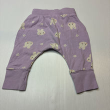 Load image into Gallery viewer, Girls Dymples, stretchy organic cotton blend leggings / bottoms, FUC, size 000,  