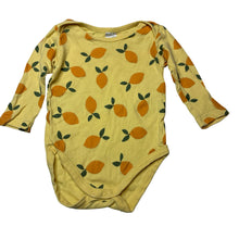 Load image into Gallery viewer, Unisex Baby Berry, cotton bodysuit / romper, lemons, GUC, size 1,  