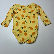 Load image into Gallery viewer, Unisex Baby Berry, cotton bodysuit / romper, lemons, GUC, size 1,  
