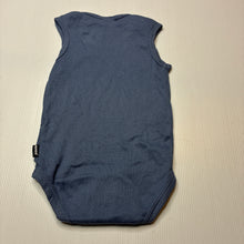 Load image into Gallery viewer, Unisex Bonds, blue ribbed cotton bodysuit / romper, EUC, size 0,  