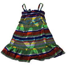 Load image into Gallery viewer, Girls Jack &amp; Milly, colourful viscose summer dress, birds, GUC, size 1, L: 50cm