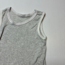 Load image into Gallery viewer, Unisex Anko, grey stripe cotton singlet top, GUC, size 2,  