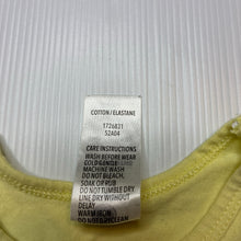 Load image into Gallery viewer, Unisex Dymples, yellow stretchy bodysuit / romper, EUC, size 0,  