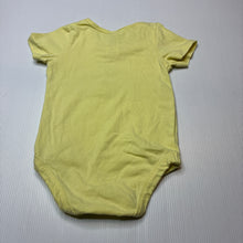 Load image into Gallery viewer, Unisex Dymples, yellow stretchy bodysuit / romper, EUC, size 0,  