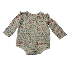 Load image into Gallery viewer, Girls Cotton On, floral stretchy bodysuit / romper, FUC, size 00,  