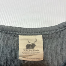 Load image into Gallery viewer, Unisex BUCK &amp; BAA, grey organic cotton overalls / romper, EUC, size 2,  
