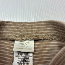 Load image into Gallery viewer, Unisex Next, striped stretchy leggings / bottoms, GUC, size 0000,  