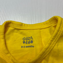 Load image into Gallery viewer, Unisex Mini Klub, yellow cotton short sleeve top, EUC, size 000,  