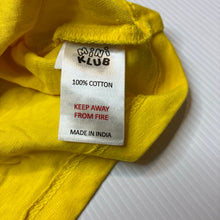 Load image into Gallery viewer, Unisex Mini Klub, yellow cotton short sleeve top, EUC, size 000,  