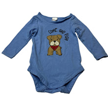 Load image into Gallery viewer, Unisex Dymples, soft feel stretchy bodysuit / romper, dog, EUC, size 00,  