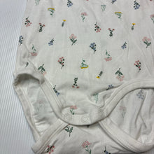 Load image into Gallery viewer, Girls H&amp;M, floral organic cotton singletsuit romper, EUC, size 1,  