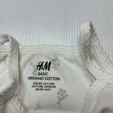 Load image into Gallery viewer, Girls H&amp;M, floral organic cotton singletsuit romper, EUC, size 1,  