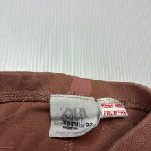 Load image into Gallery viewer, Girls Zara, brown stretchy leggings, elasticated, Inside leg: 25.5cm, GUC, size 2,  