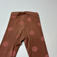 Load image into Gallery viewer, Girls Zara, brown stretchy leggings, elasticated, Inside leg: 25.5cm, GUC, size 2,  