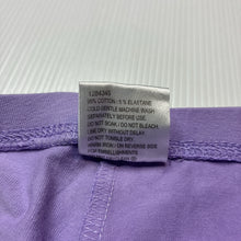 Load image into Gallery viewer, Girls Mango, purple stretchy bike shorts, unicorn, GUC, size 4,  