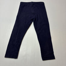 Load image into Gallery viewer, Girls DUNNES STORES, navy stretchy leggings, Inside leg: 29cm, GUC, size 2,  