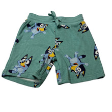 Load image into Gallery viewer, Unisex Bluey, fleece lined shorts, elasticated, EUC, size 3,  