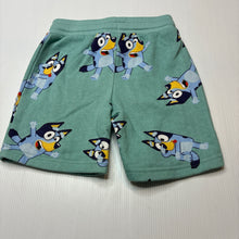 Load image into Gallery viewer, Unisex Bluey, fleece lined shorts, elasticated, EUC, size 3,  