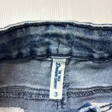 Load image into Gallery viewer, Girls 1964 Denim Co, blue stretch denim shorts, adjustable, GUC, size 3,  