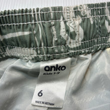 Load image into Gallery viewer, Boys Anko, lightweight board shorts, elasticated, EUC, size 6,  