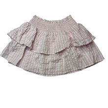 Load image into Gallery viewer, Girls KID, pink white &amp; metallic silver skirt, elasticated, EUC, size 4,  