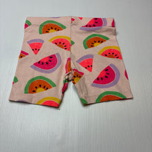 Load image into Gallery viewer, Girls Primark, stretchy bike shorts, watermelon, EUC, size 3-4,  