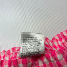 Load image into Gallery viewer, Girls Mango, pink &amp; white check lightweight shorts, elasticated, EUC, size 6,  