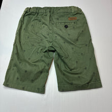 Load image into Gallery viewer, Boys Bauhaus, green stretch cotton shorts, adjustable, FUC, size 12,  