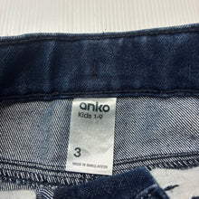 Load image into Gallery viewer, Unisex Anko, dark denim shorts, adjustable, EUC, size 3,  