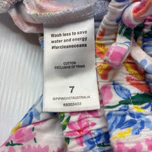 Load image into Gallery viewer, Girls Piping Hot, colourful cotton skirt, elasticated, EUC, size 7,  