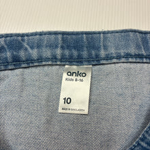 Load image into Gallery viewer, Girls Anko, blue denim skirt, adjustable, L: 34cm, EUC, size 10,  