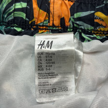 Load image into Gallery viewer, Boys H&amp;M, lined lightweight board shorts, elasticated, GUC, size 5-6,  