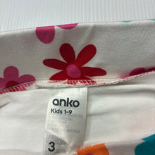 Load image into Gallery viewer, Girls Anko, floral cotton skirt, built-in shorts, elasticated, EUC, size 3,  