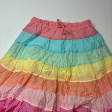 Load image into Gallery viewer, Girls Milkshake, lined colourful lightweight cotton skirt, elasticated, L: 42cm, GUC, size 6,  