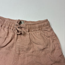 Load image into Gallery viewer, Boys ACADEMY ROOKIE, pink linen shorts, elasticated, GUC, size 7,  