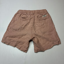Load image into Gallery viewer, Boys ACADEMY ROOKIE, pink linen shorts, elasticated, GUC, size 7,  
