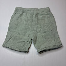 Load image into Gallery viewer, Boys Anko, green linen / cotton shorts, elasticated, EUC, size 7,  